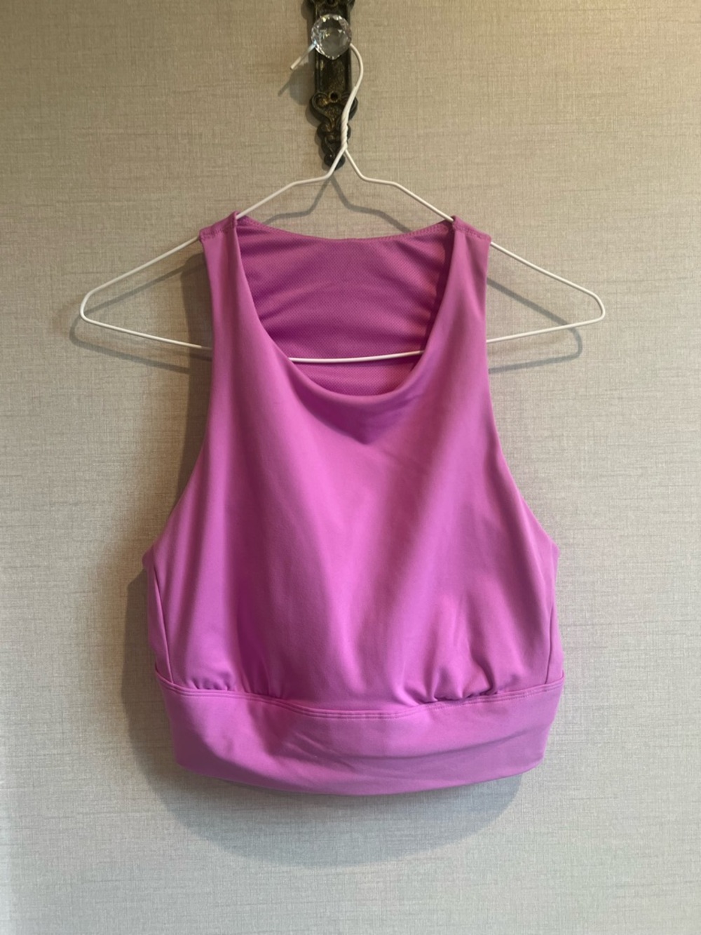 Pink Athletic Cropped Tank Top